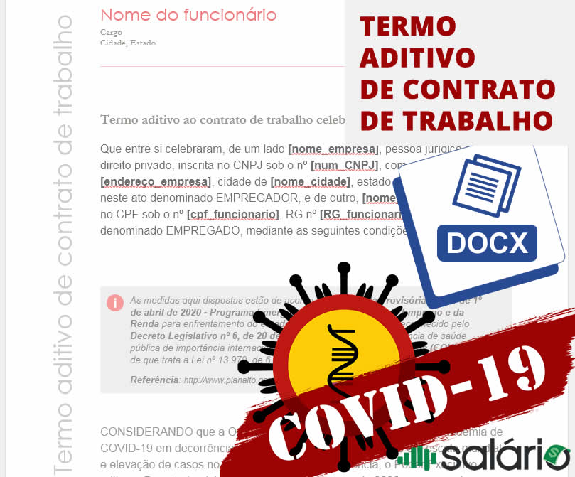 Modelo Termo Aditivo Contrato De Trabalho Com Acordo Individual