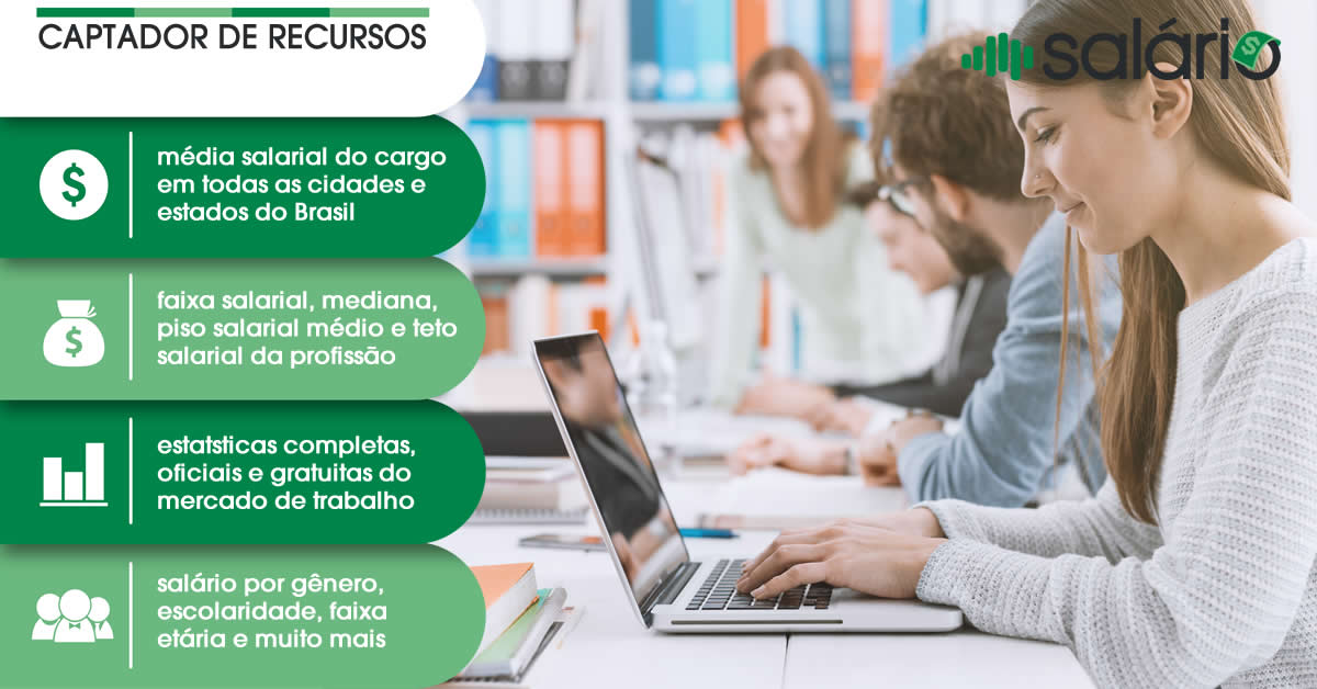 Salário e mercado de trabalho para Captador de Recursos